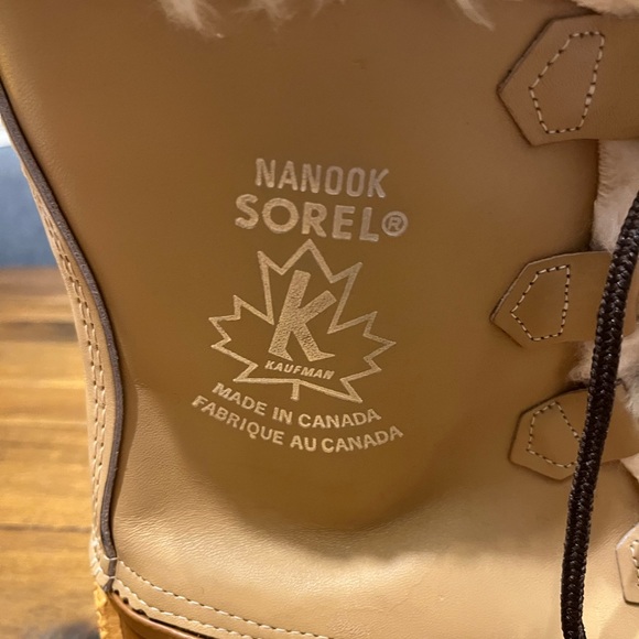 Sorel Nanook Wool Lined Snow Boots Unisex Like New 8 - Picture 3 of 7